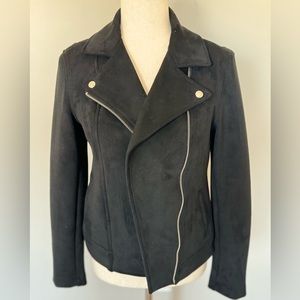 Old Navy | Faux Suede Moto Jacket | Black | Extra Small
